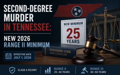 Second-Degree Murder in Tennessee: New 2026 Range II Minimum