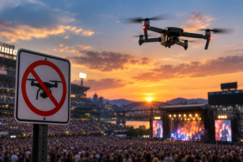 tennessee-drone-concert-sporting-event-law Drone flying near a ticketed concert or sporting event in Tennessee