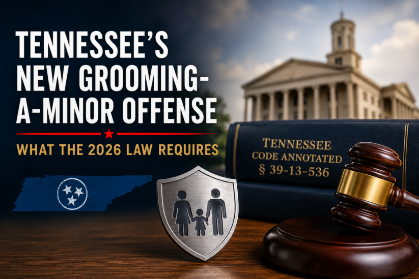 Tennessee Grooming a Minor Law- New 2026 Offense Explained Tennessee grooming a minor law and 2026 criminal offense